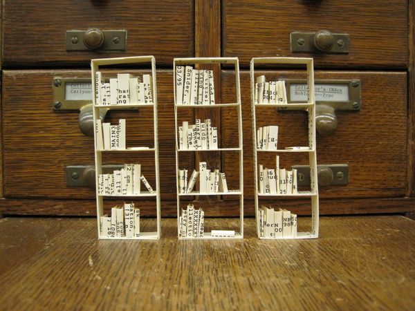 Artist project with catalog cards