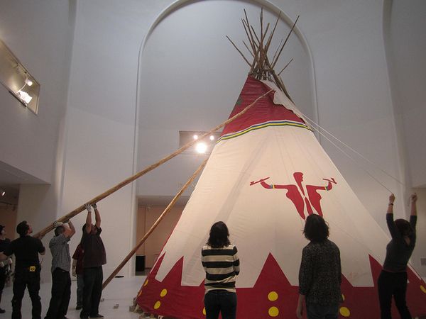 Installing Blackfeet Tipi