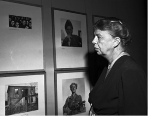 Eleanor Roosevelt at exhibition