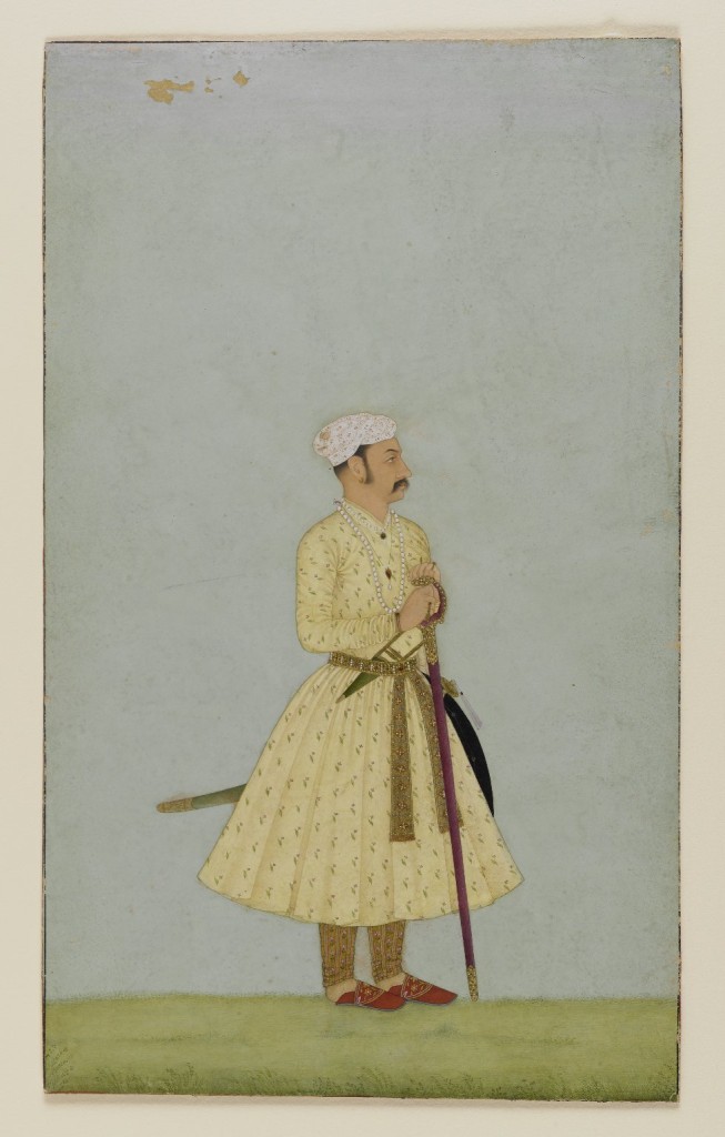 Indian. Portrait of Rao Chattar Sal of Bundi, ca. 1675. Opaque watercolor and gold on paper, sheet: 7 5/16 x 4 11/16 in. (18.6 x 11.9 cm). Brooklyn Museum, Gift of Amy and Robert L. Poster, 82.227.1