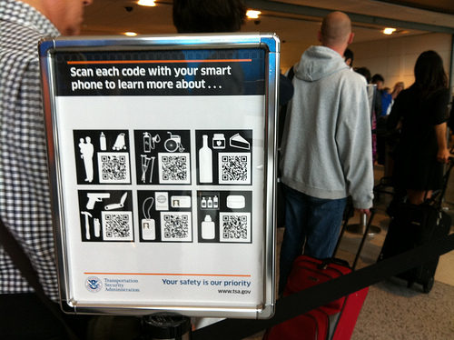 QR Codes on TSA Signs