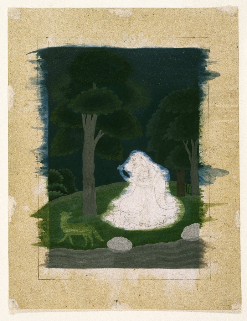 Indian. Utka Nayika, late 18th century. Opaque watercolor on paper, sheet: 9 13/16 x 7 9/16 in. (24.9 x 19.2 cm). Brooklyn Museum, Gift of Dr. Ananda K. Coomaraswamy, 36.241