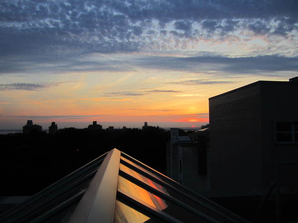 Sunset from the Brooklyn Museum roof.