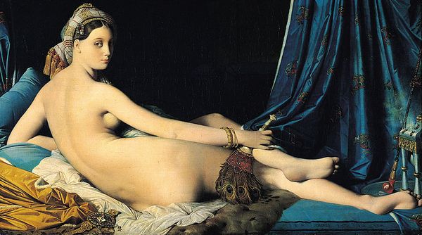 Ingres’ Grande Odalisque, painted in 1814, now at the Louvre.