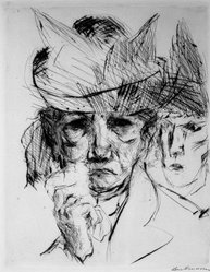 Max Beckmann (German, 1884-1950). Weeping Woman (Weinende Frau), 1914. Drypoint on heavy wove paper, Image: 9 1/4 x 7 5/16 in. (23.5 x 18.6 cm). Brooklyn Museum, By exchange, 38.257. © artist or artist's estate