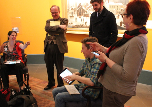 Staff helped type our Chief Curator's responses into iPads during the pilot.