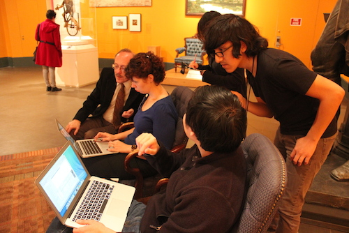 Our web team on the ASK dashboard while one of our test participants testing the app observes "Trade Sign (Boy Riding Bicycle)"