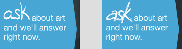 Comparing the first version of the ASK logo with our latest. 