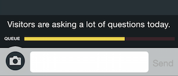 We've ditched the scale that indicated wait time in favor of inline messaging.